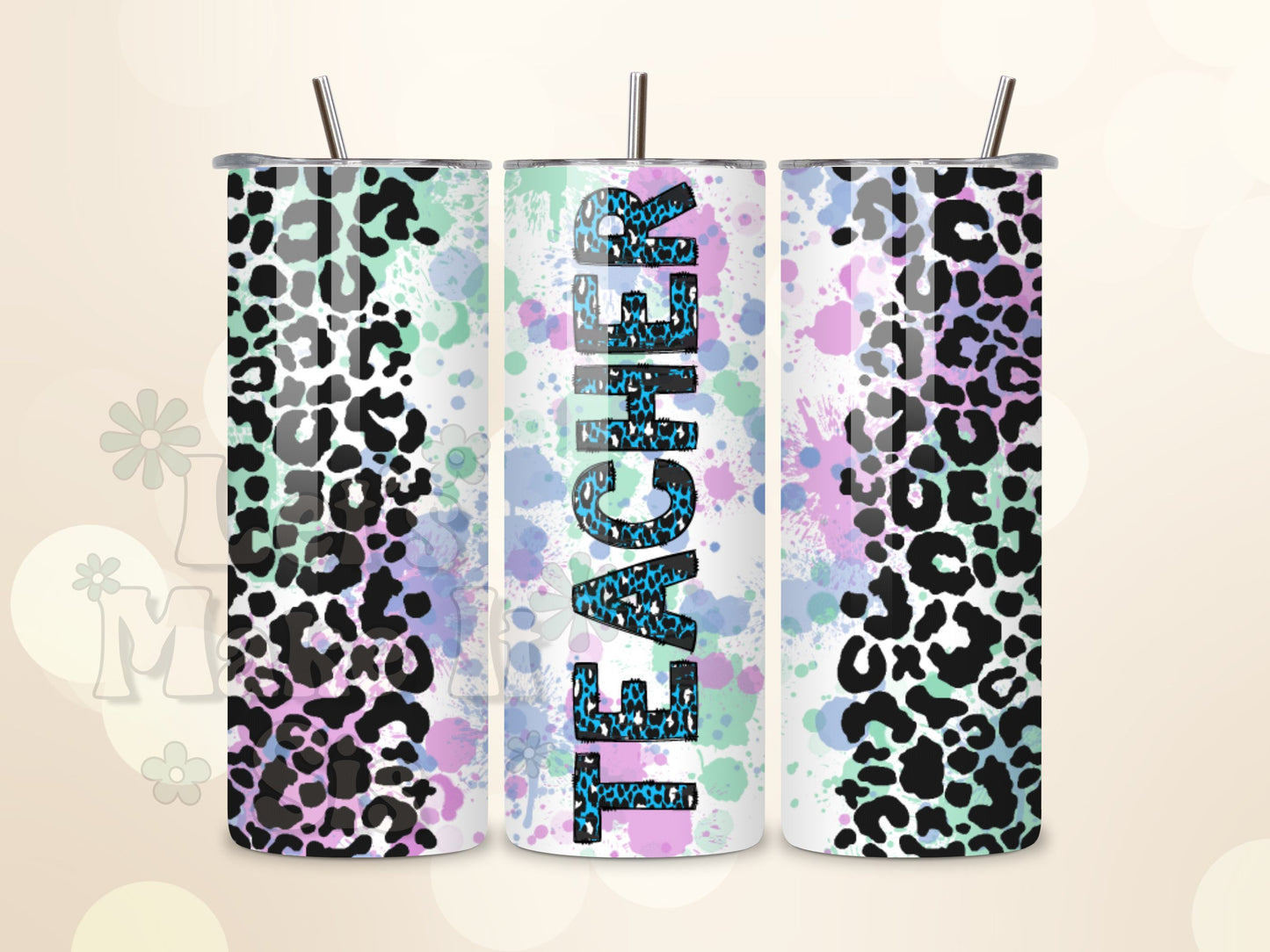 Teacher Leopard Tumbler